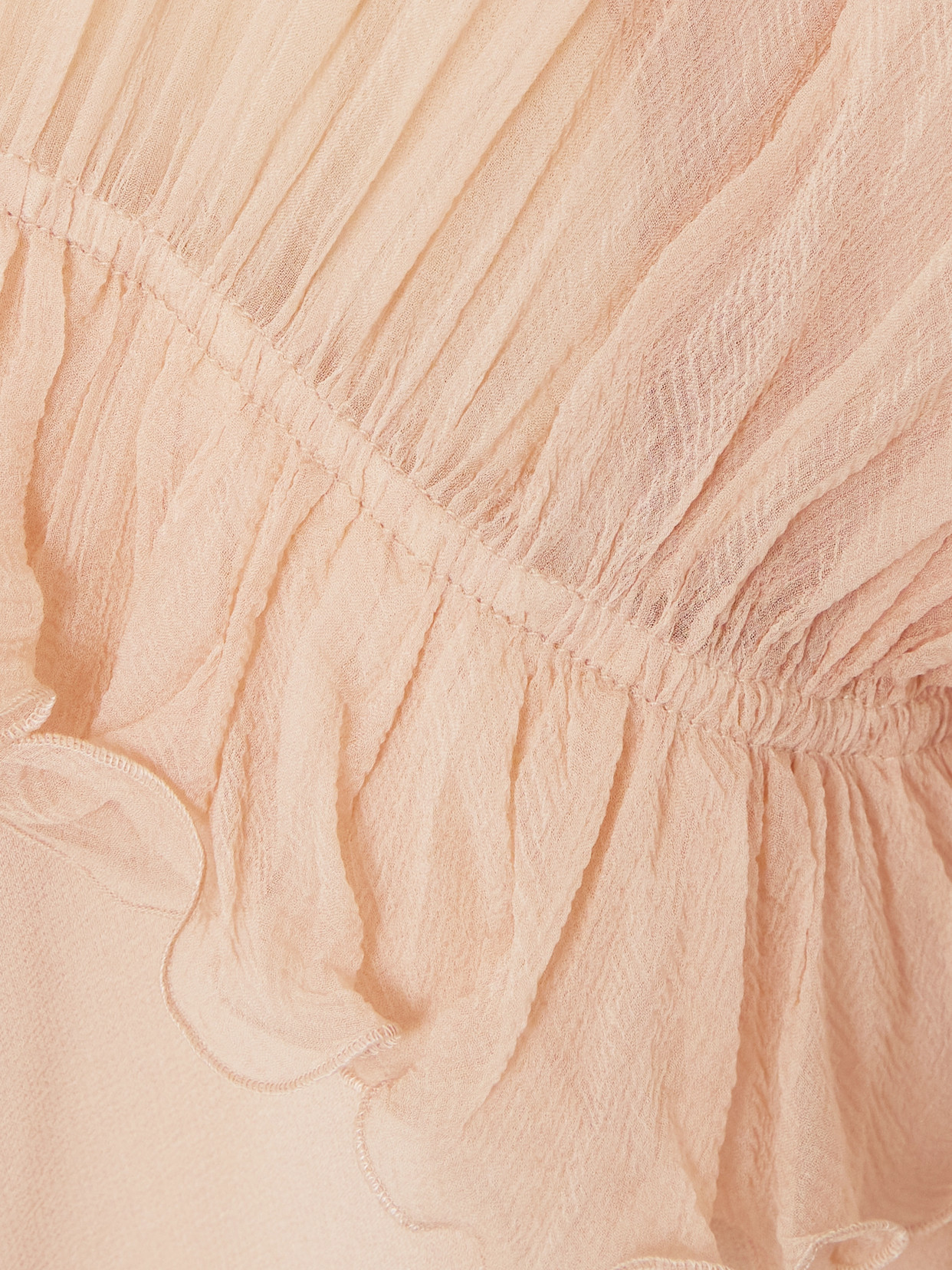 Chloé Ruffled Silk-crepon And Crepe Maxi Dress In Pink