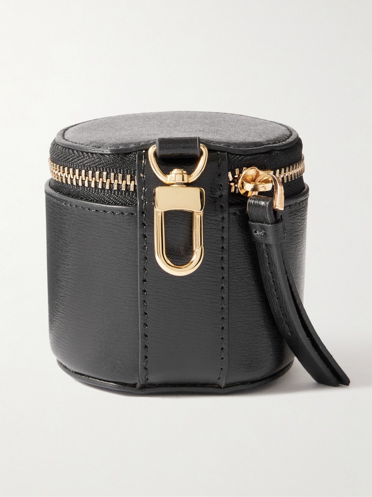 Totême Textured-leather Jewelry Case In Black