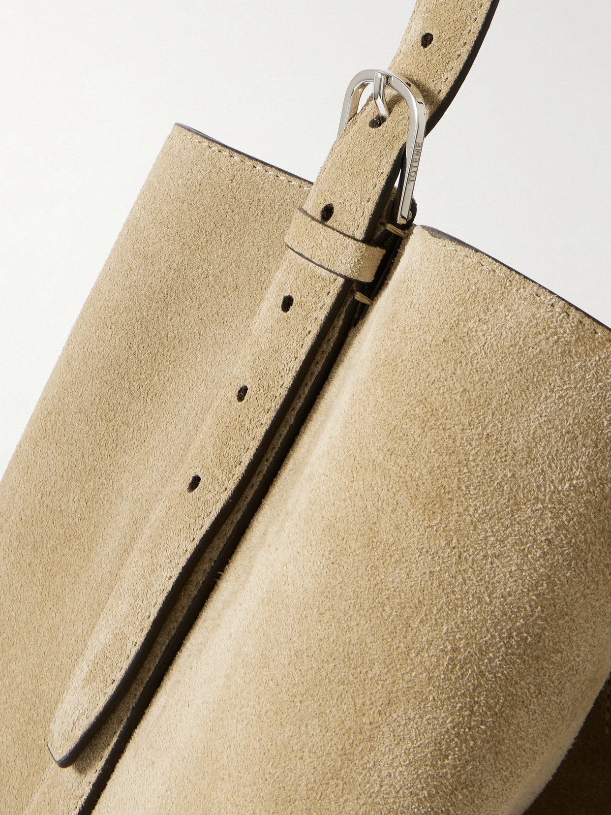 Totême Suede Tote In Neutrals