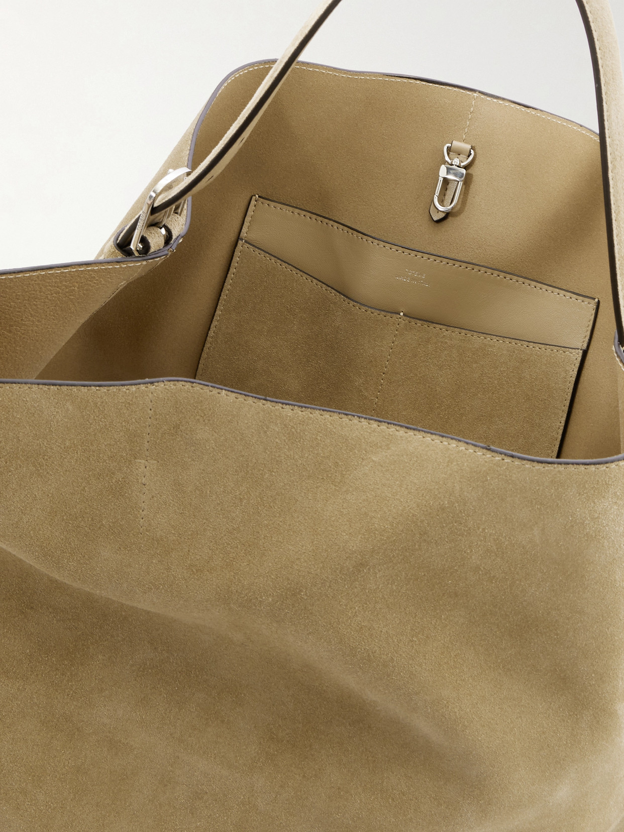 Totême Suede Tote In Neutrals