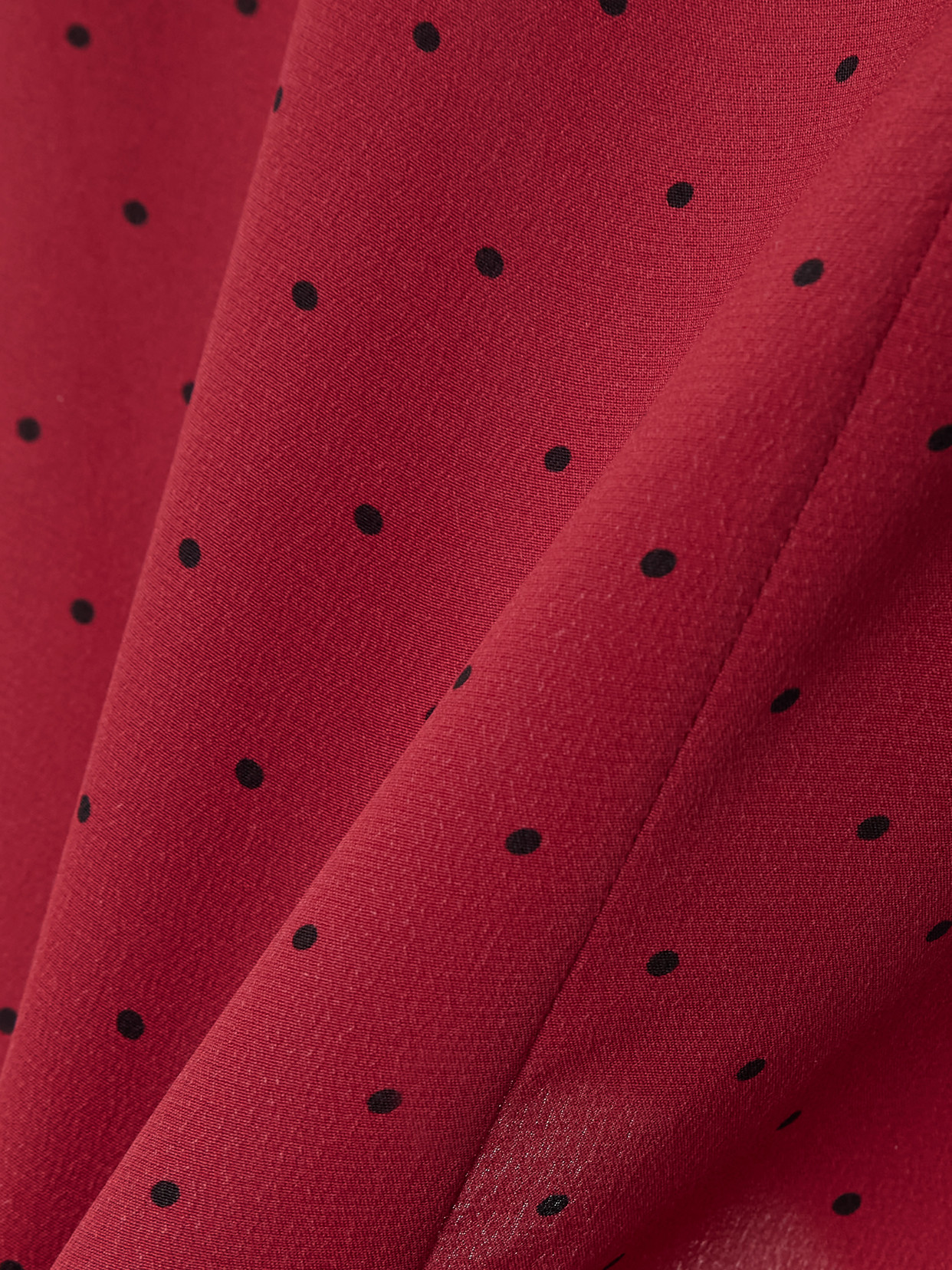 Bow-Detailed Polka-Dot Silk-Crepe Blouse