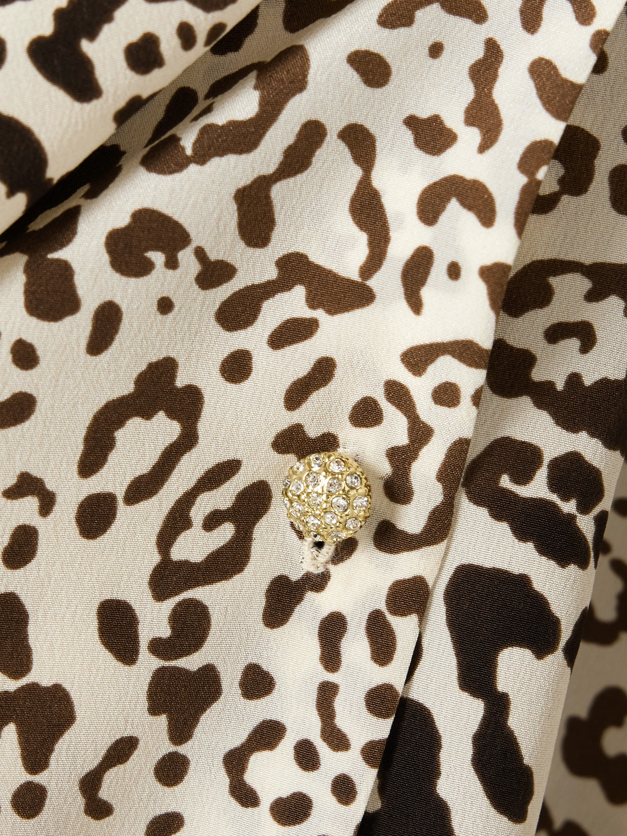 Alessandra Rich Ruffled Leopard-print Silk Crepe De Chine Blouse In Animal Print