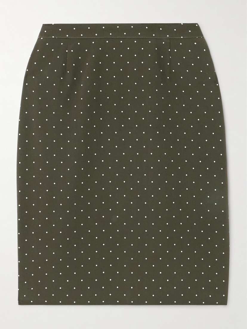 Alessandra Rich Polka-dot Silk-crepe Mini Skirt