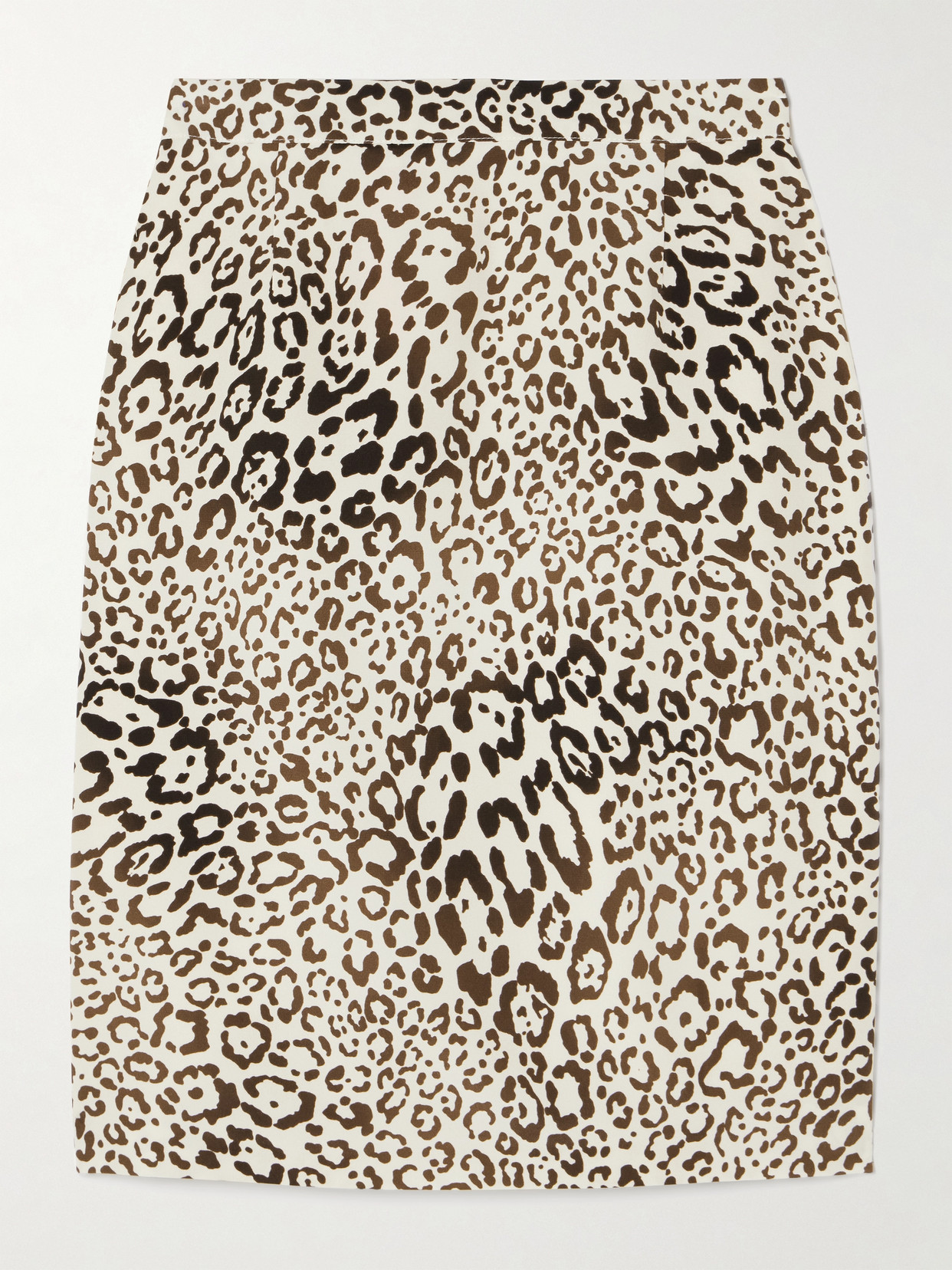 Alessandra Rich Leopard-print Silk-crepe Skirt In Animal Print