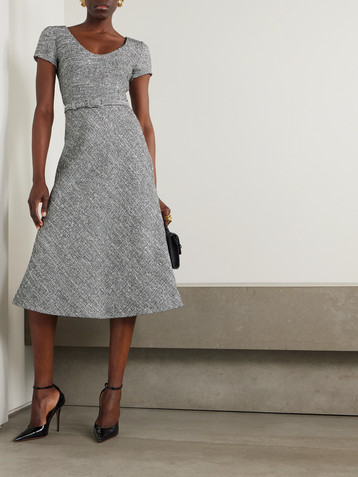 Alessandra Rich Sequin-embellished tweed midi dress
