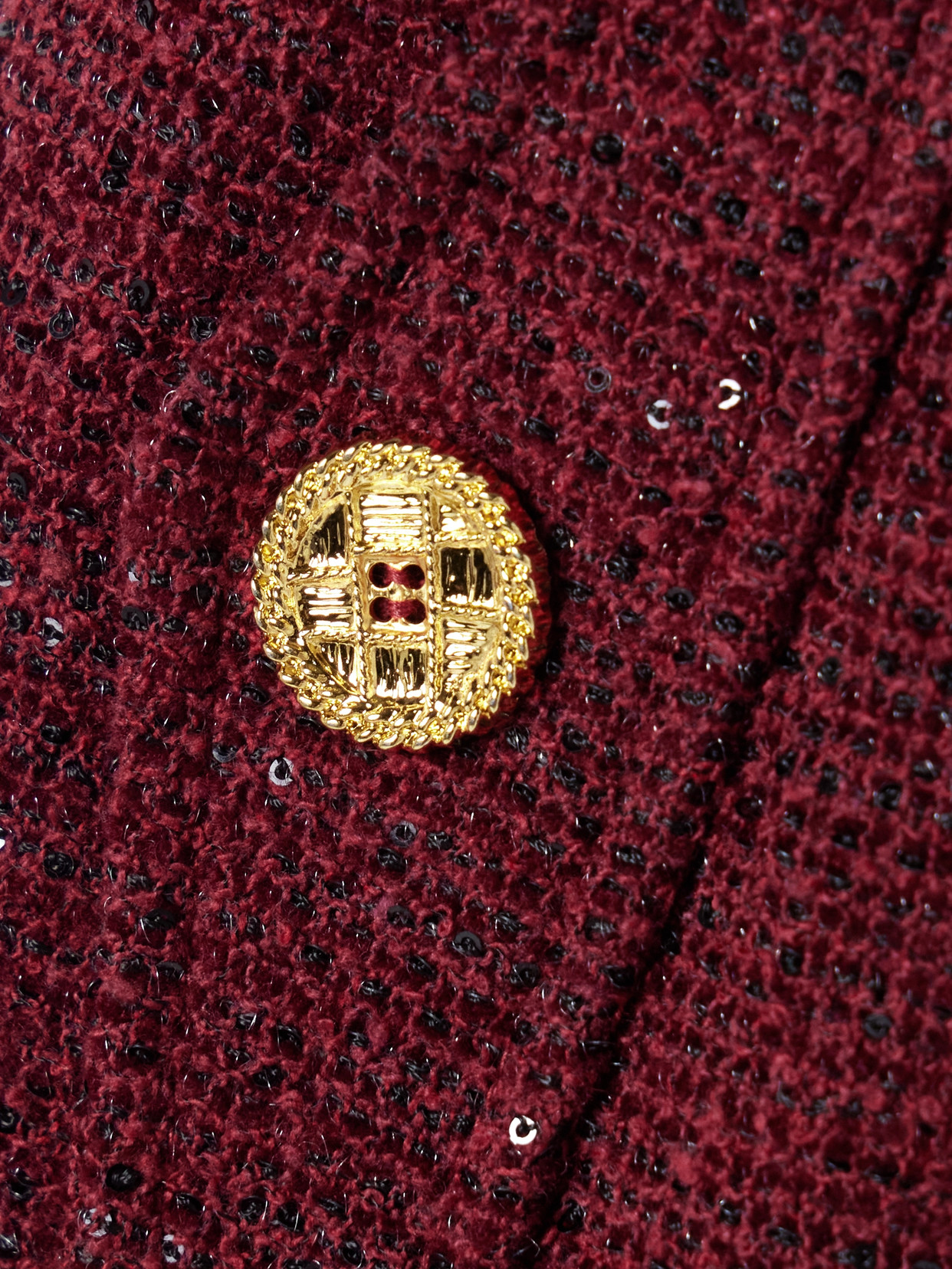 Sequin-Embellished Tweed Skirt