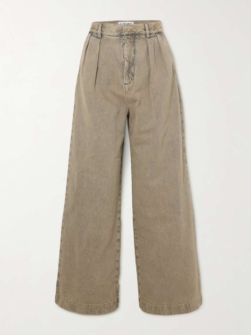 Loewe Bleached High-rise Wide-leg Jeans