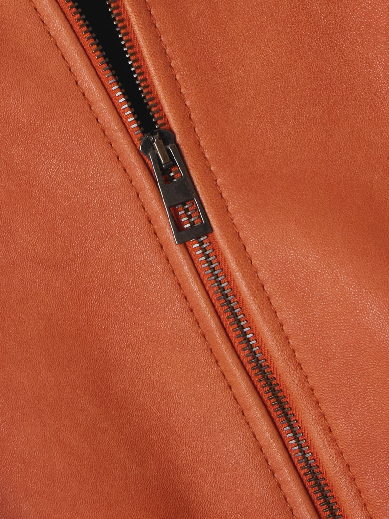 Loewe Leather Draped Hoodie In Orange