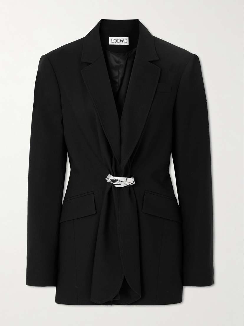 Loewe Embellished Grain De Poudre Wool Blazer