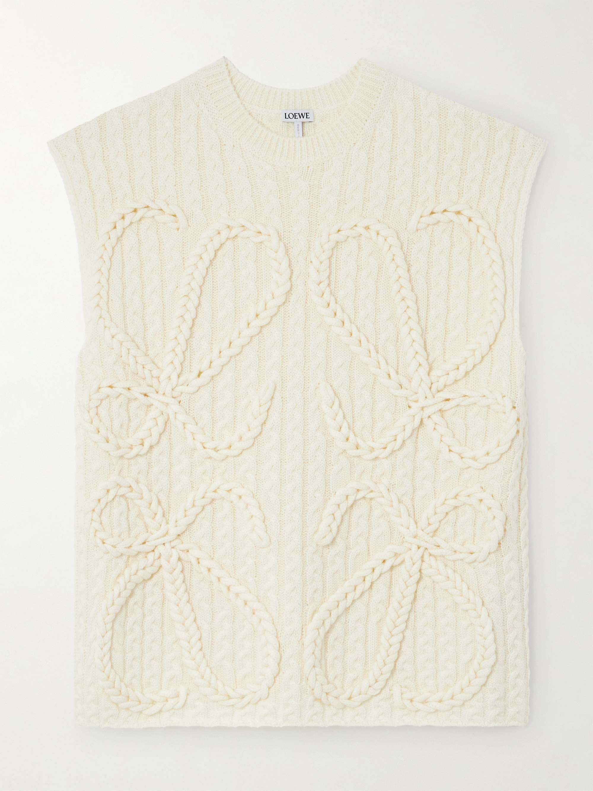 Cable Knit Wool Vest | 1960s