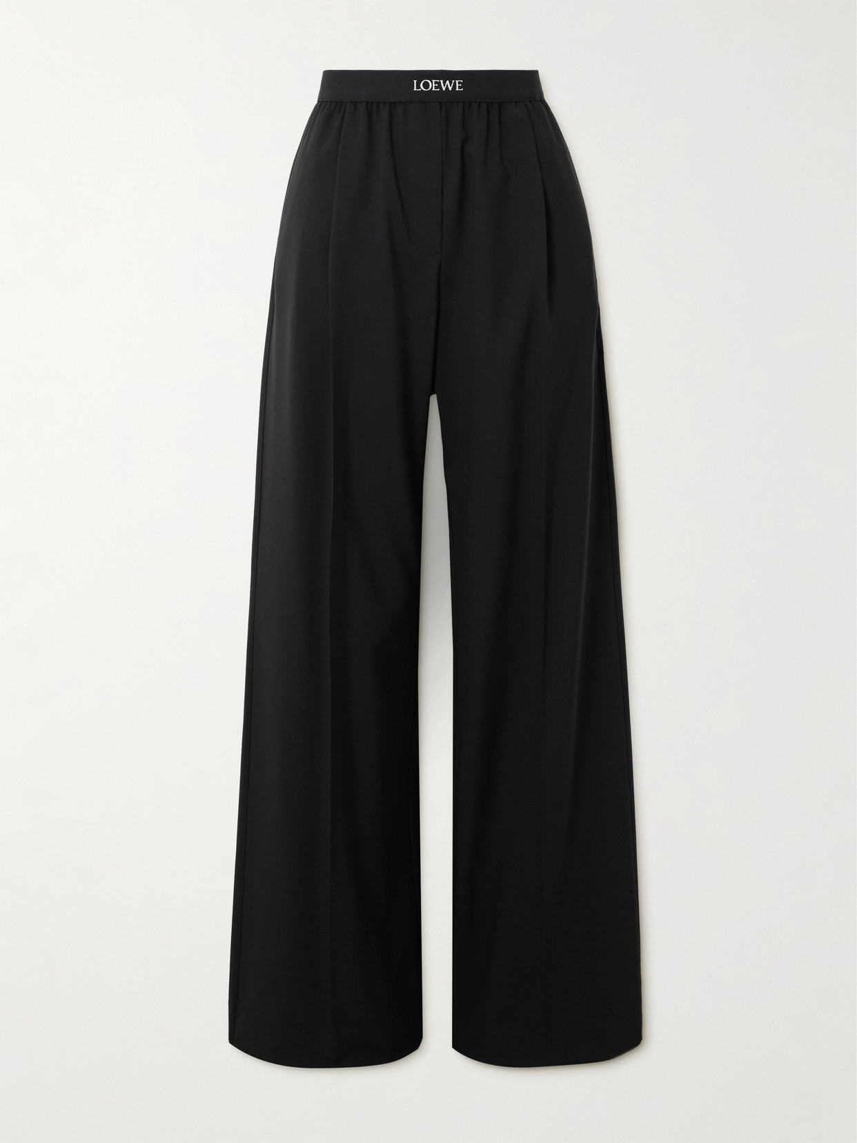 Loewe Wool Straight-leg Pants In Black