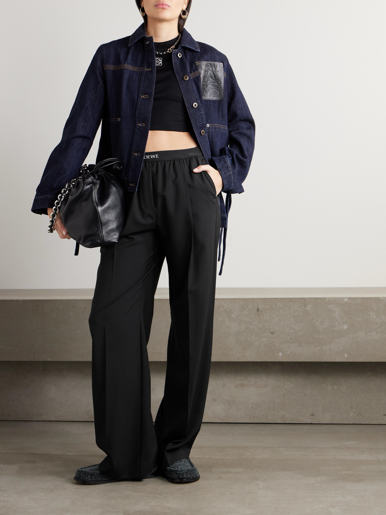 LOEWE WOOL STRAIGHT-LEG PANTS