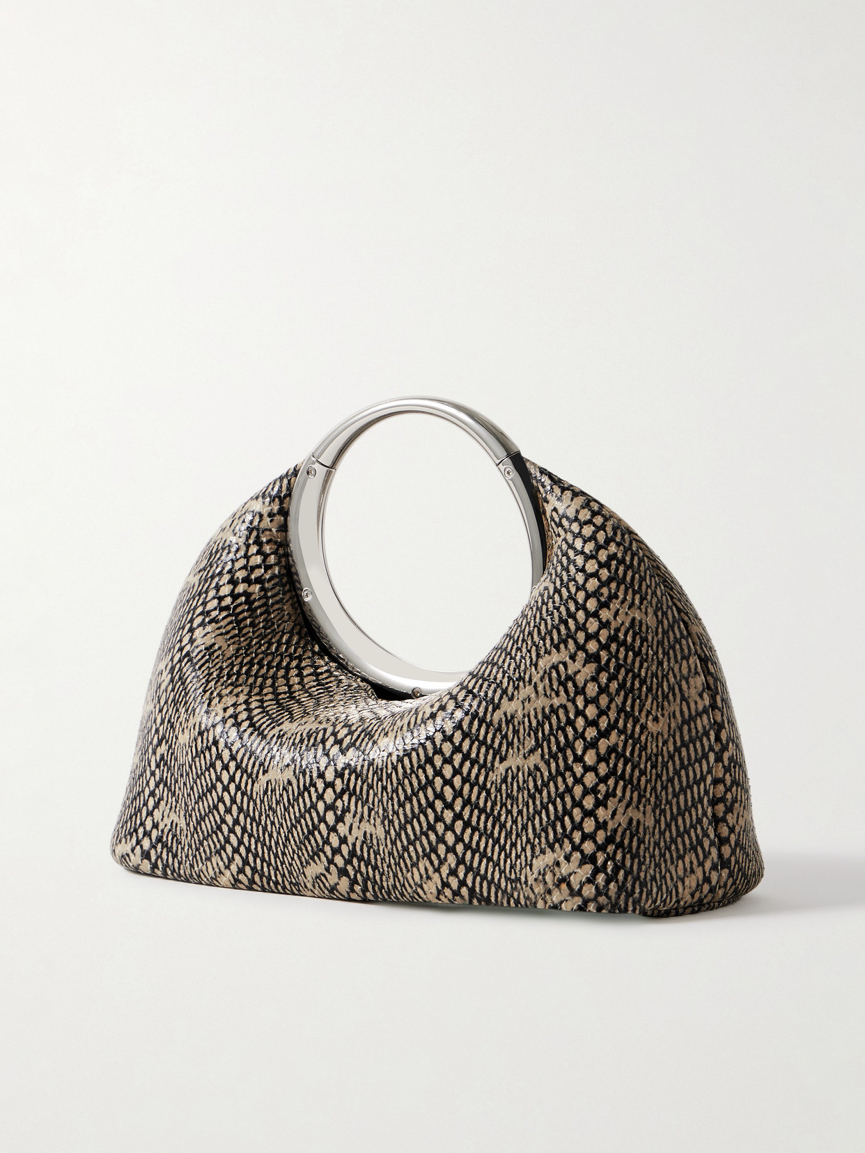Jacquemus The Calino Small Snake-effect Leather Tote In Animal Print