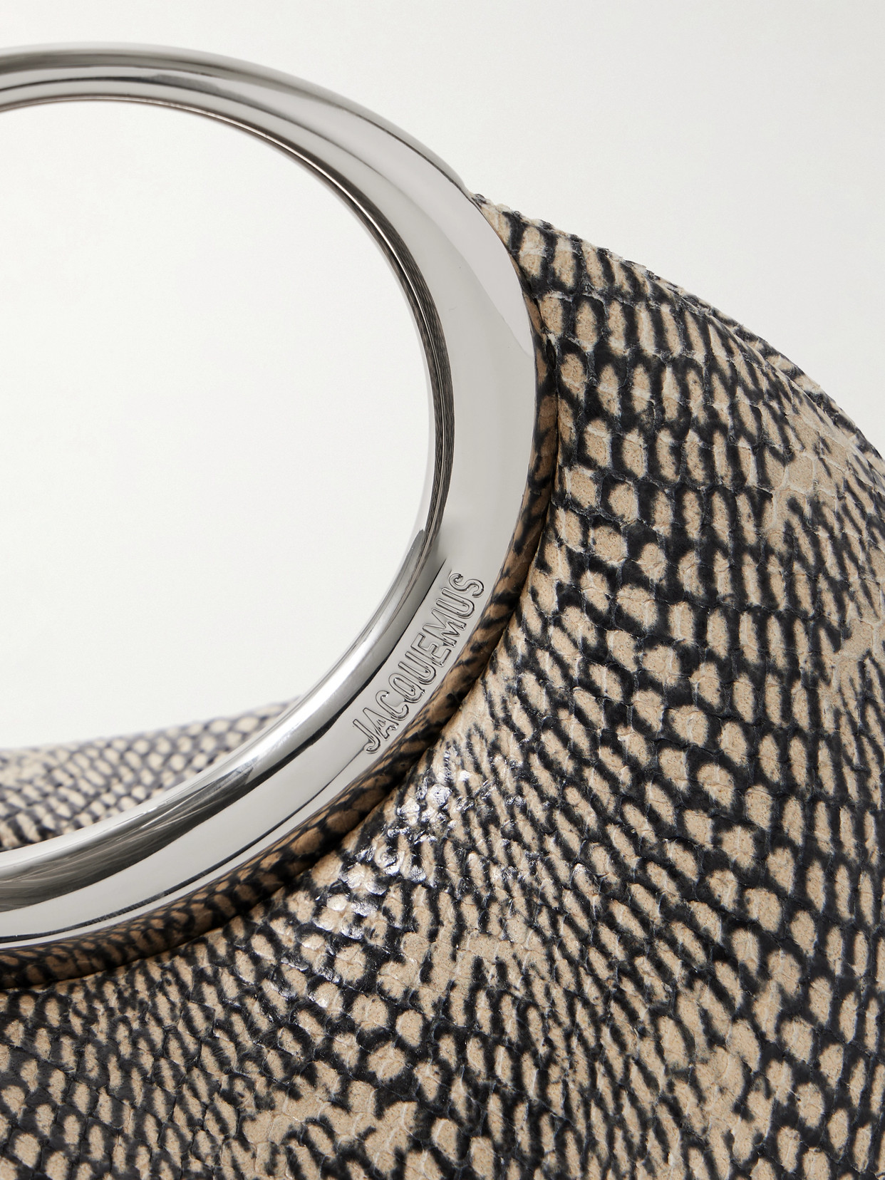 Jacquemus The Calino Small Snake-effect Leather Tote In Animal Print