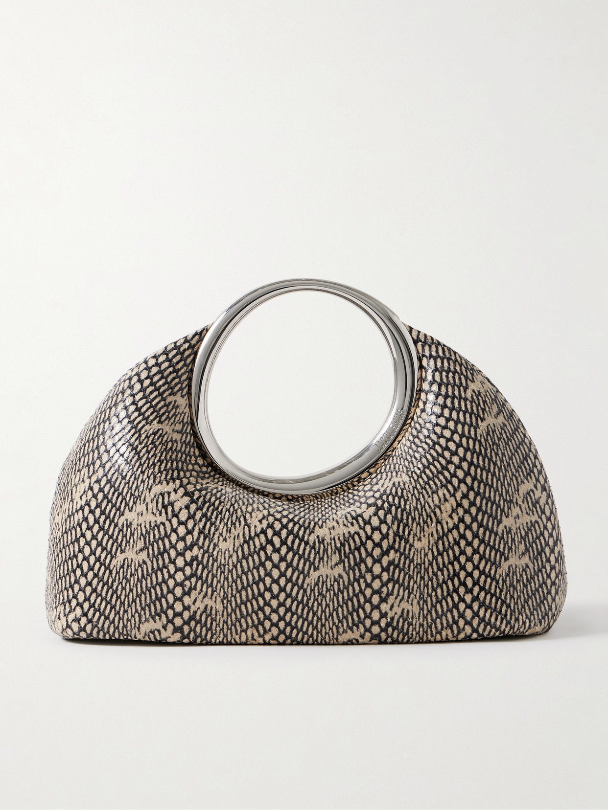 Jacquemus The Calino Small Snake-effect Leather Tote In Animal Print