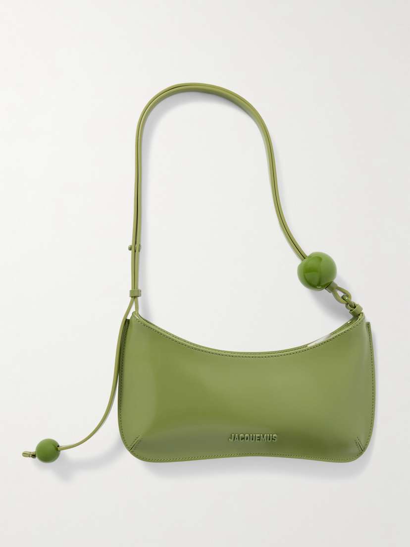 Jacquemus Le Bisou Perle Embellished Leather Shoulder Bag