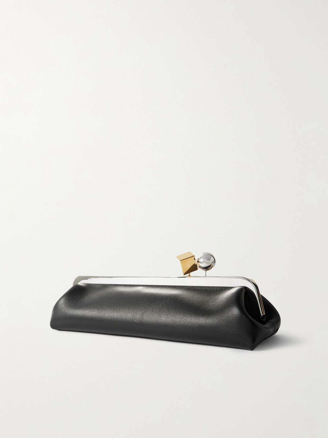 Jacquemus Womens Black La Pochette Salon Leather Clutch Bag In Black