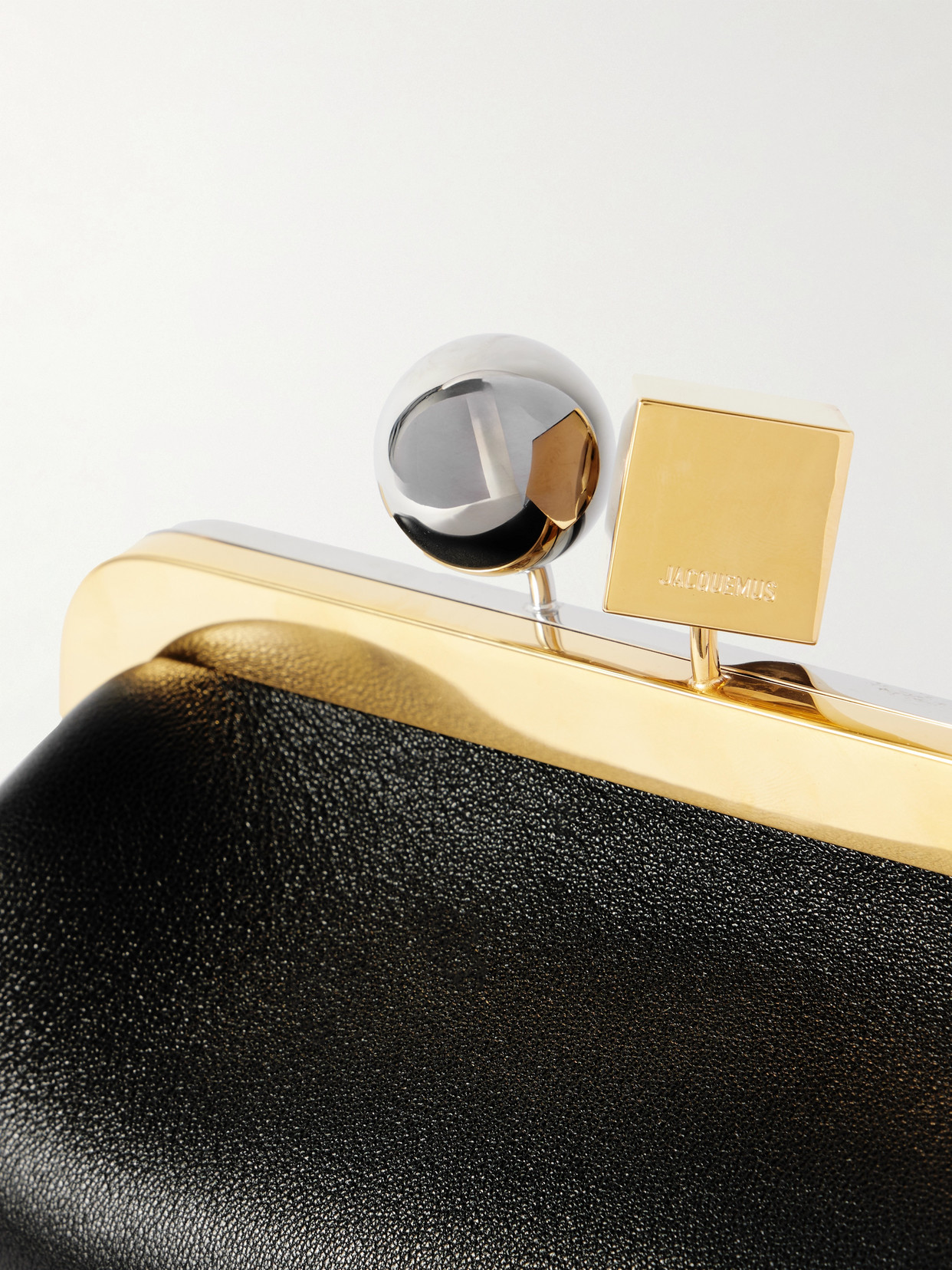 Jacquemus Womens Black La Pochette Salon Leather Clutch Bag In Black