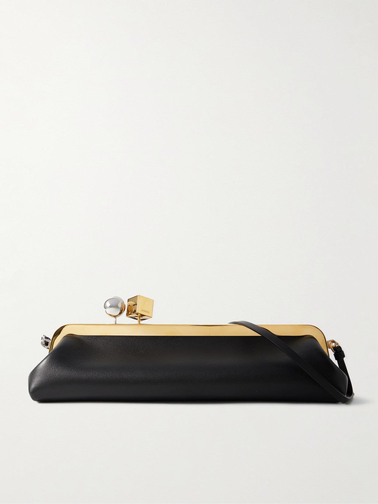 Jacquemus Womens Black La Pochette Salon Leather Clutch Bag In Black