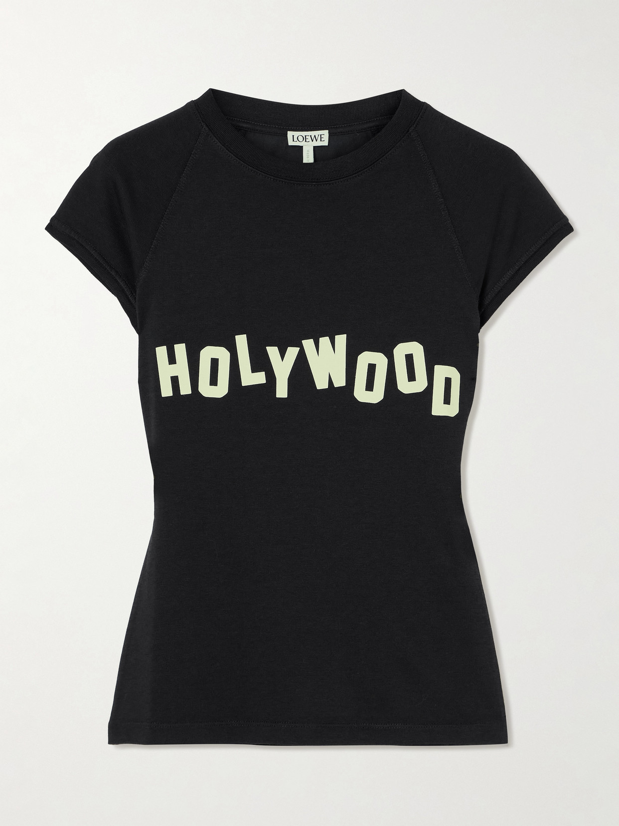 Loewe Printed Cotton-blend Jersey T-shirt In Black