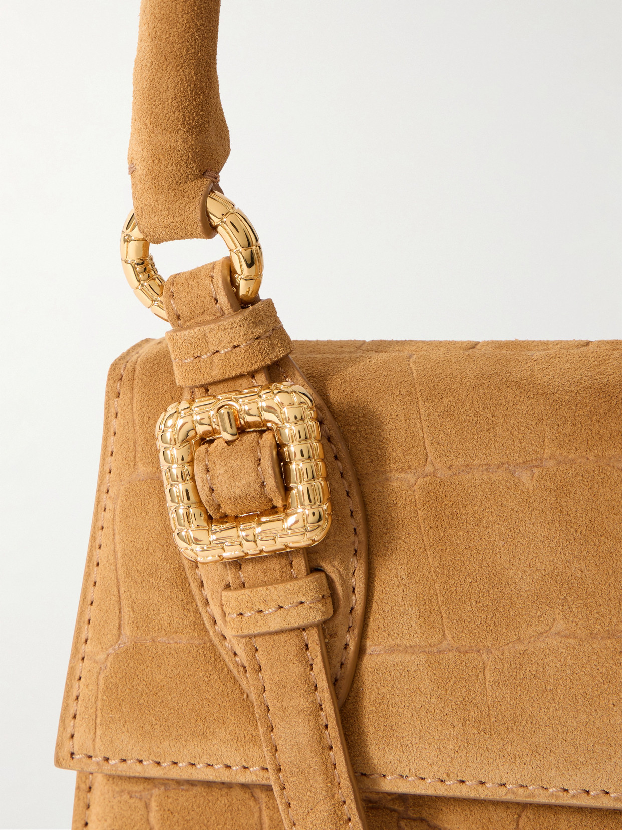 Jacquemus Medium Buckle Leather Crossbody Bag In Brown