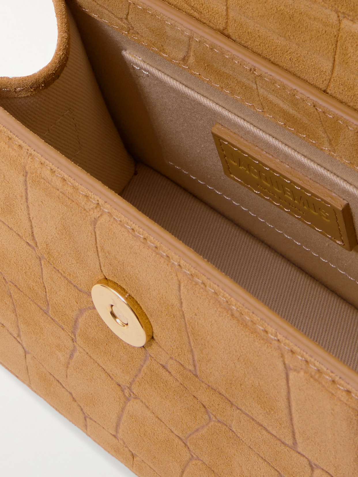 Jacquemus Medium Buckle Leather Crossbody Bag In Brown