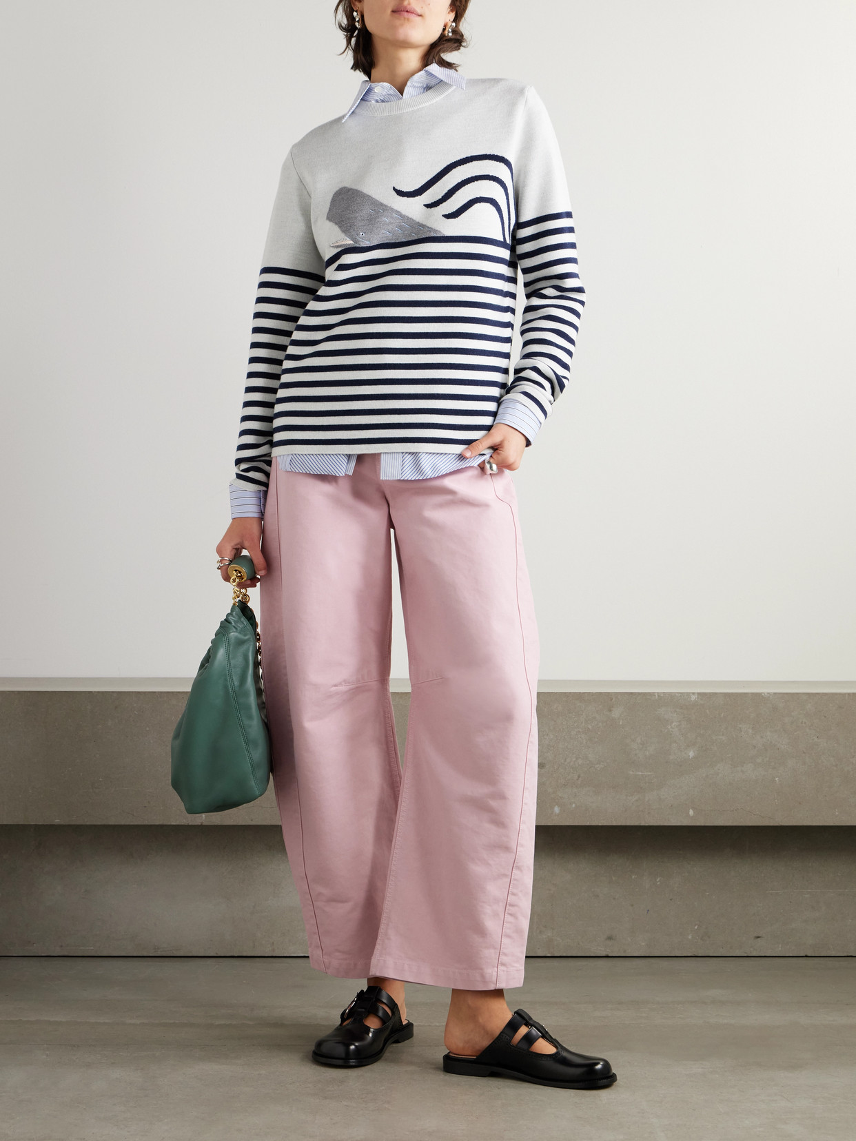 Jacquard-Knit Wool-Blend Sweater
