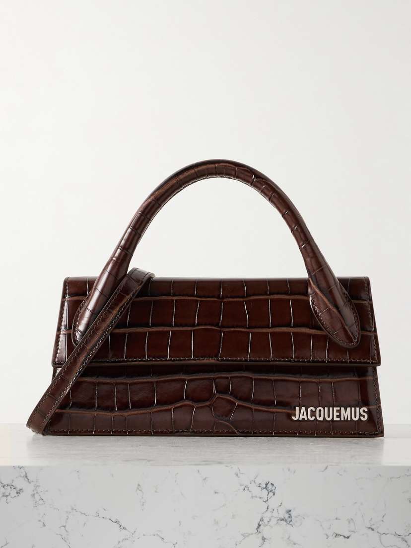 Jacquemus The Chiquito Long Croc-effect Leather Tote