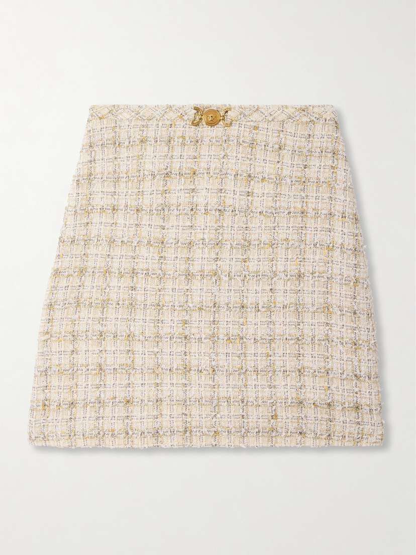 Versace Cotton-blend Tweed Mini Skirt