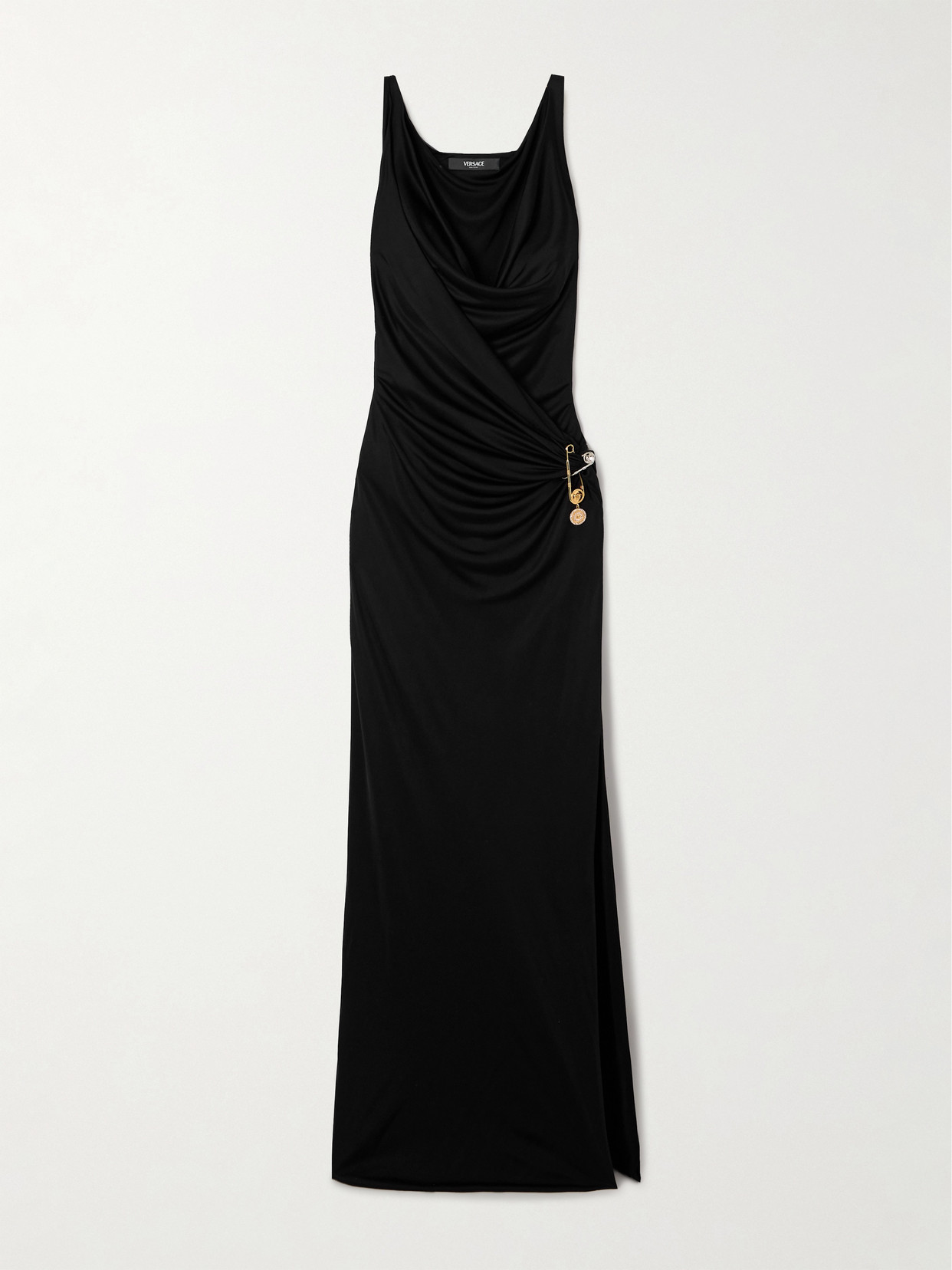 Versace - Embellished Jersey Gown - Black