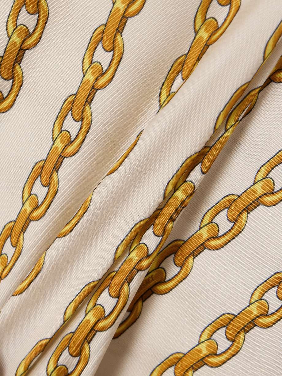 printed jersey midi shirt dress