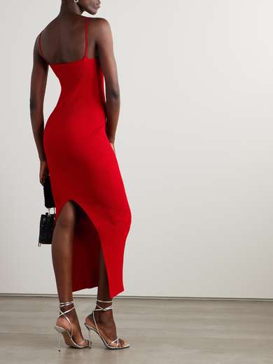 Versace Black Embellished Jersey Dress