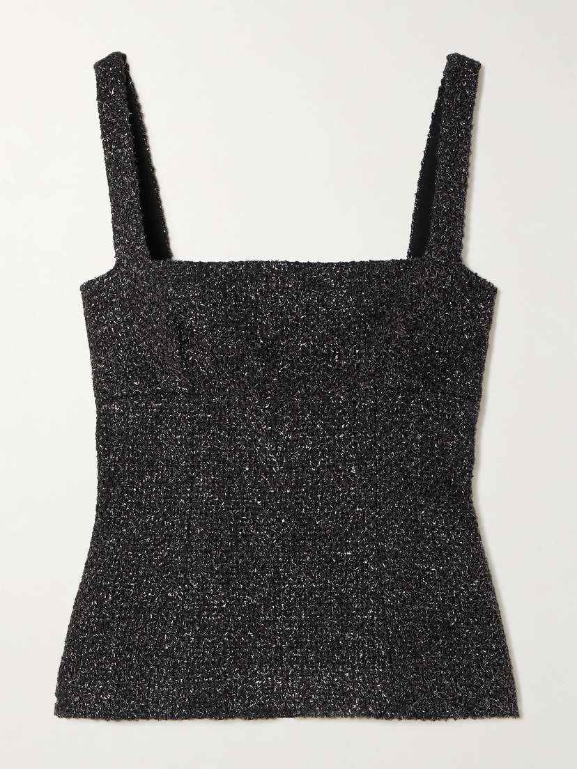 Emilia Wickstead Trixie Metallic Tweed Top
