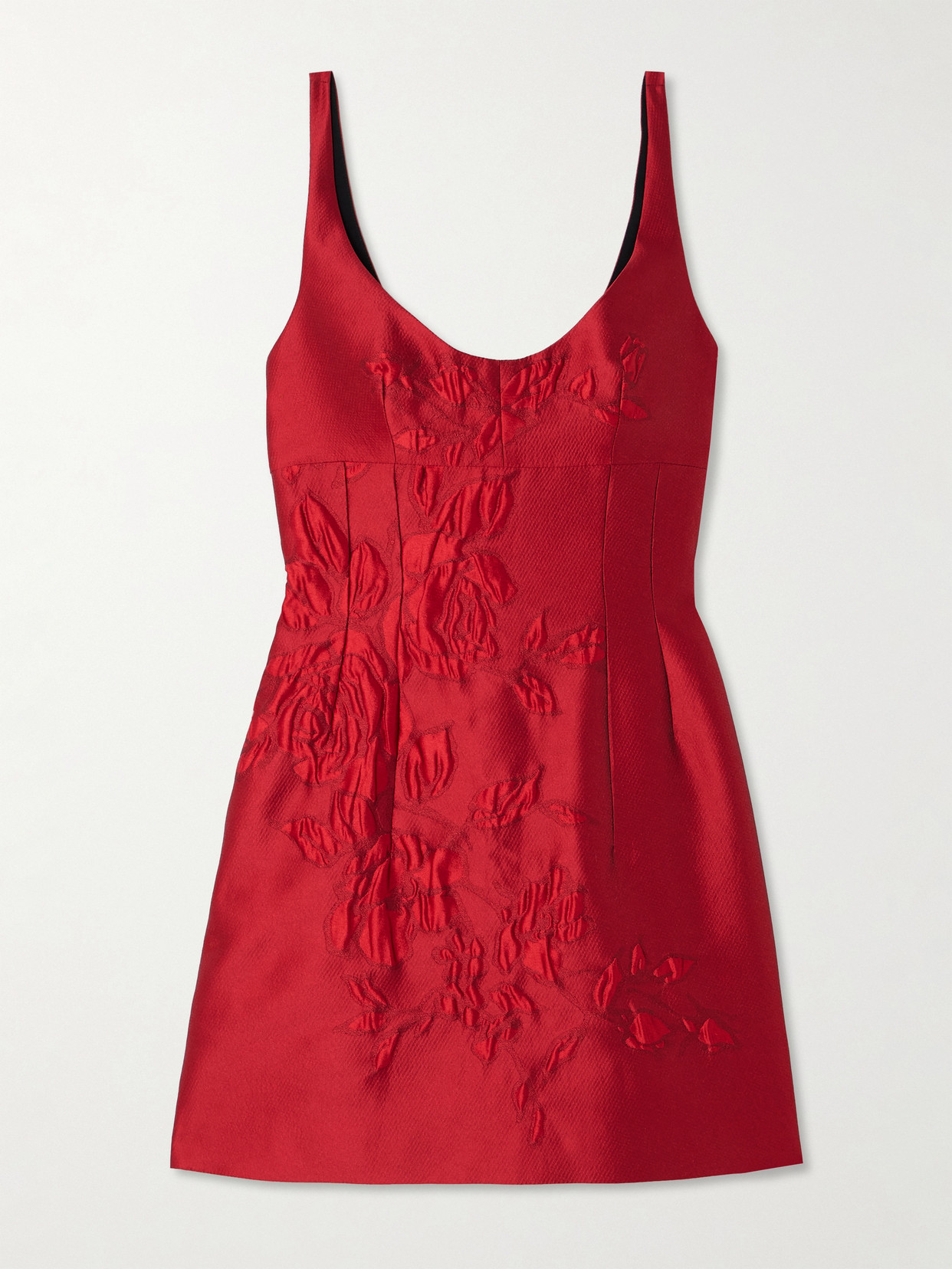 Emilia Wickstead - Einna Floral Cloqué Mini Dress - Red