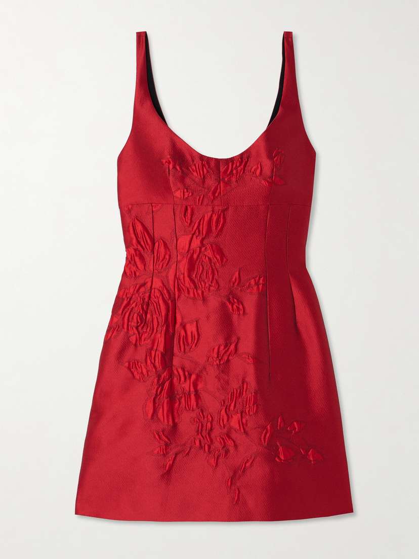 Emilia Wickstead Einna Floral Cloqué Mini Dress