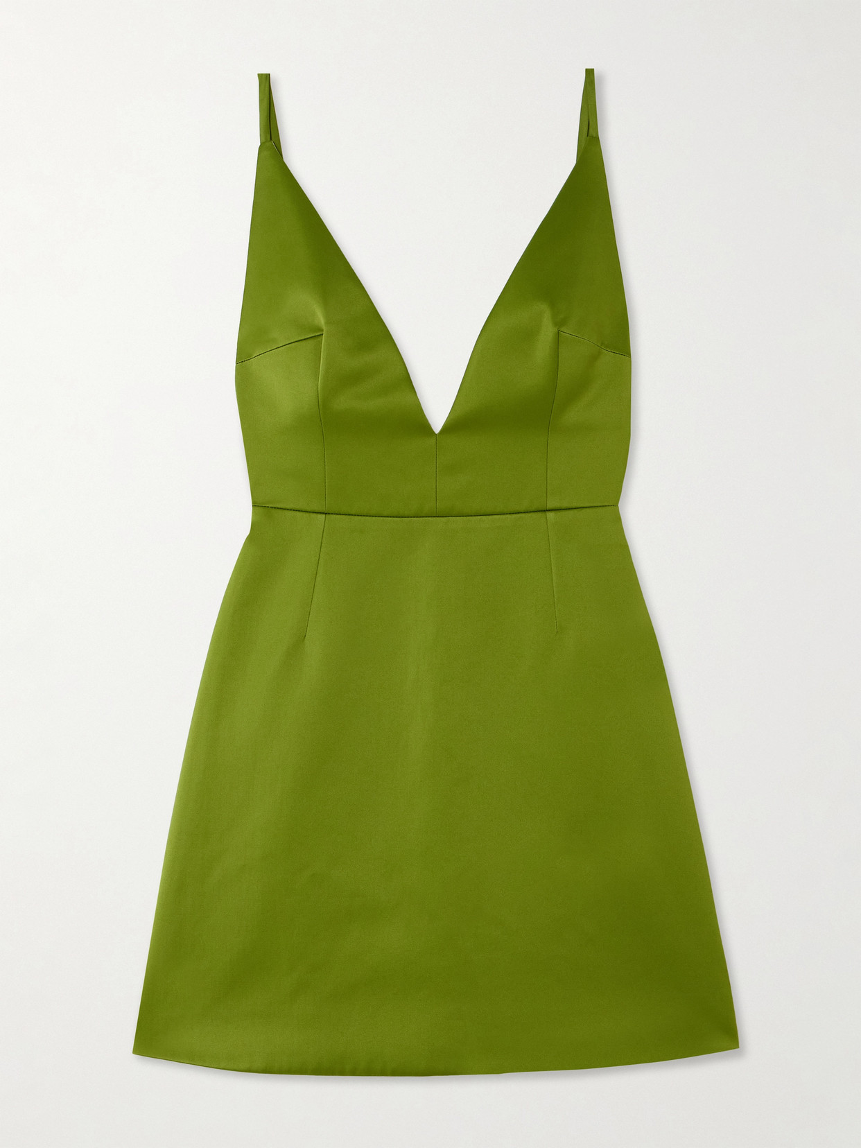 Emilia Wickstead - Vero Open-back Recycled-satin Mini Dress - Green