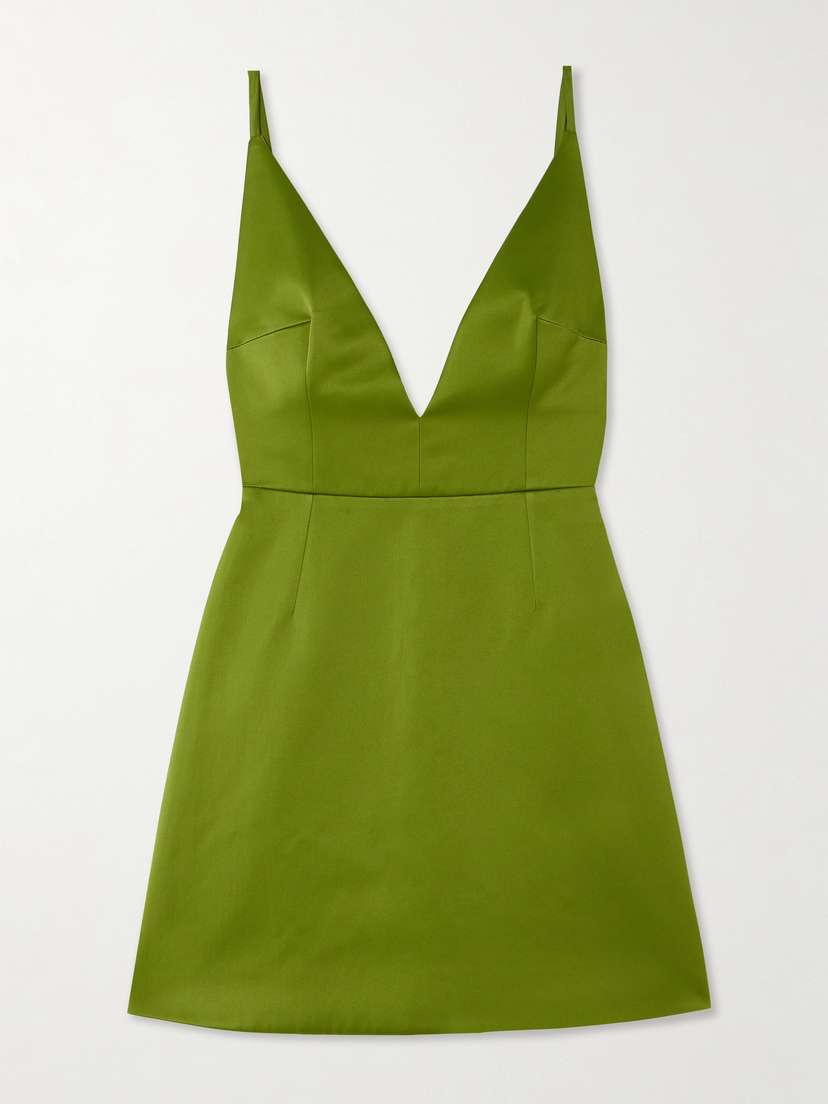 Emilia Wickstead Vero Open-back Recycled-satin Mini Dress