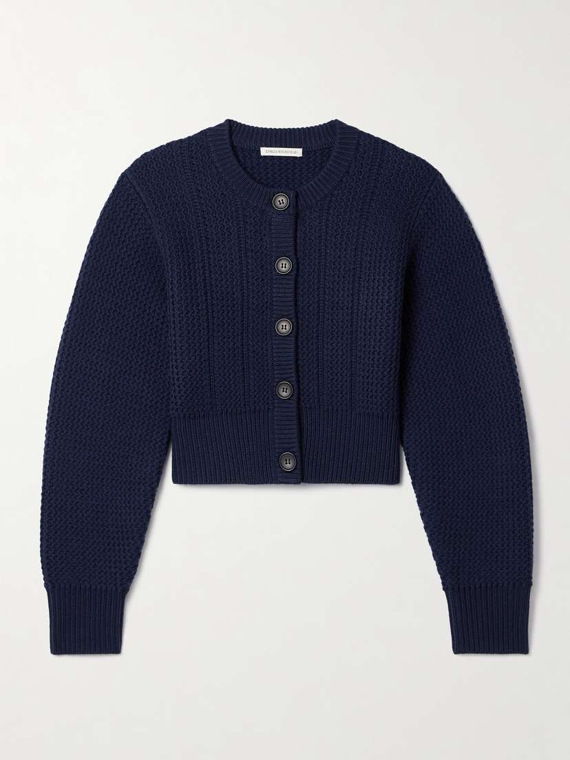 Emilia Wickstead Albert Cropped Wool Cardigan