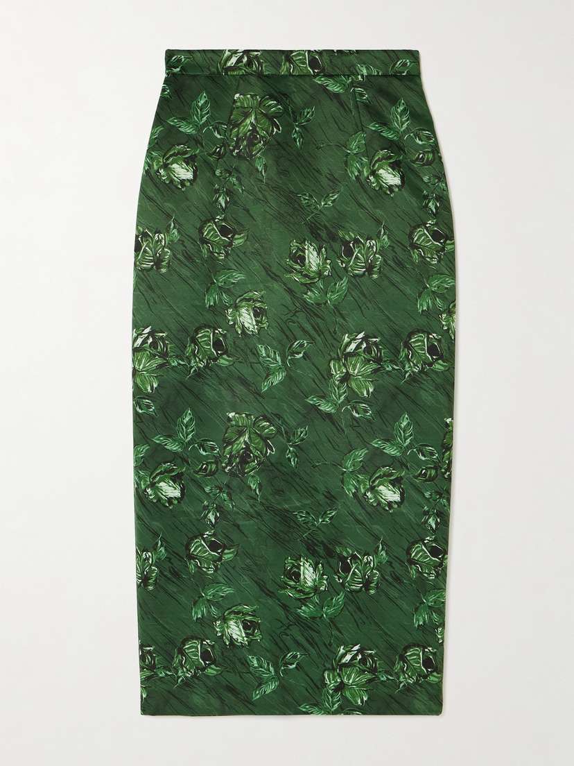 Emilia Wickstead Lorelei Floral-print Faille Midi Skirt - UK 6