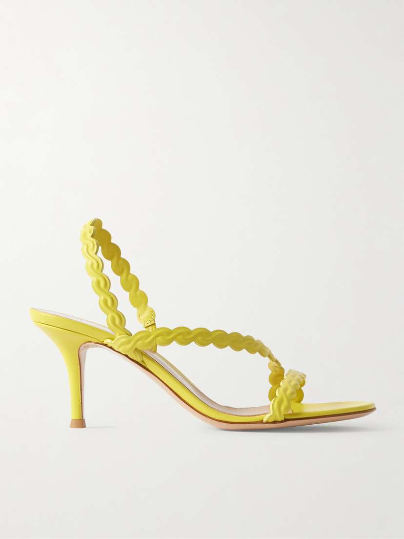 Gianvito Rossi 80 Leather Slingback Sandals