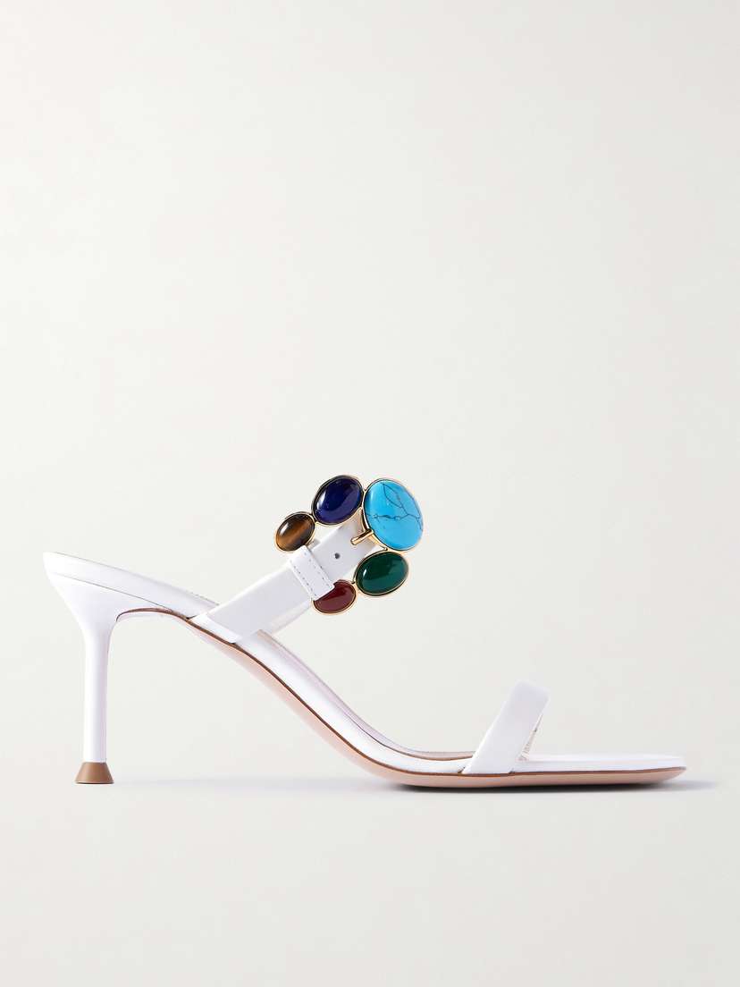 Gianvito Rossi 70 Embellished Leather Sandals