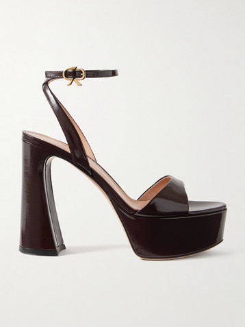 GIANVITO ROSSI Nancy 110 patent-leather platform sandals