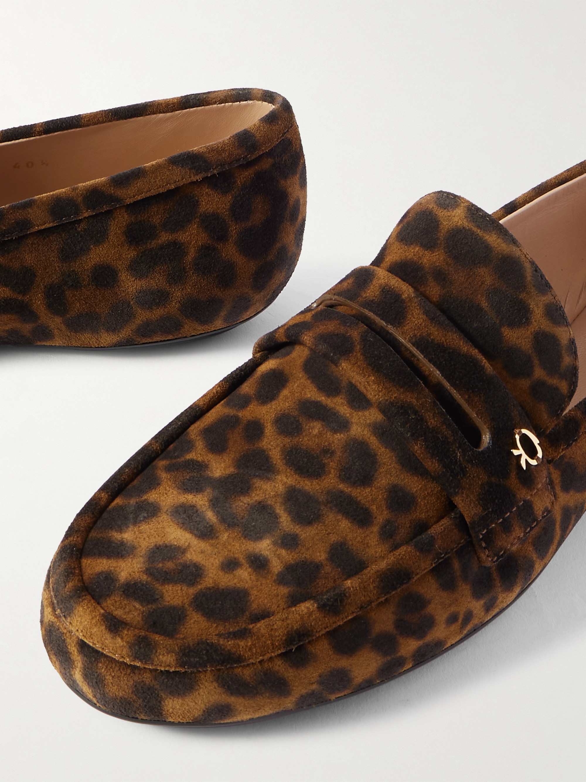GIANVITO ROSSI - Giorgia leopard-print suede loafers | Plush