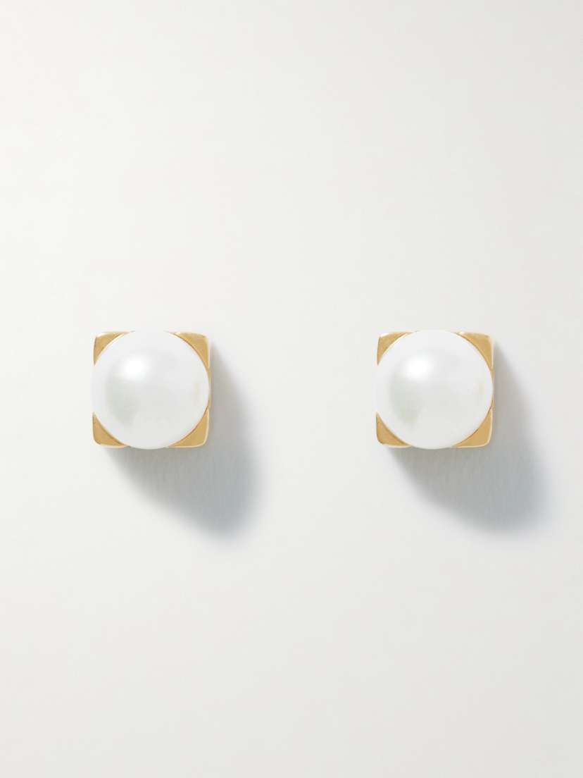 TOTEME Gold-tone Faux Pearl Earrings