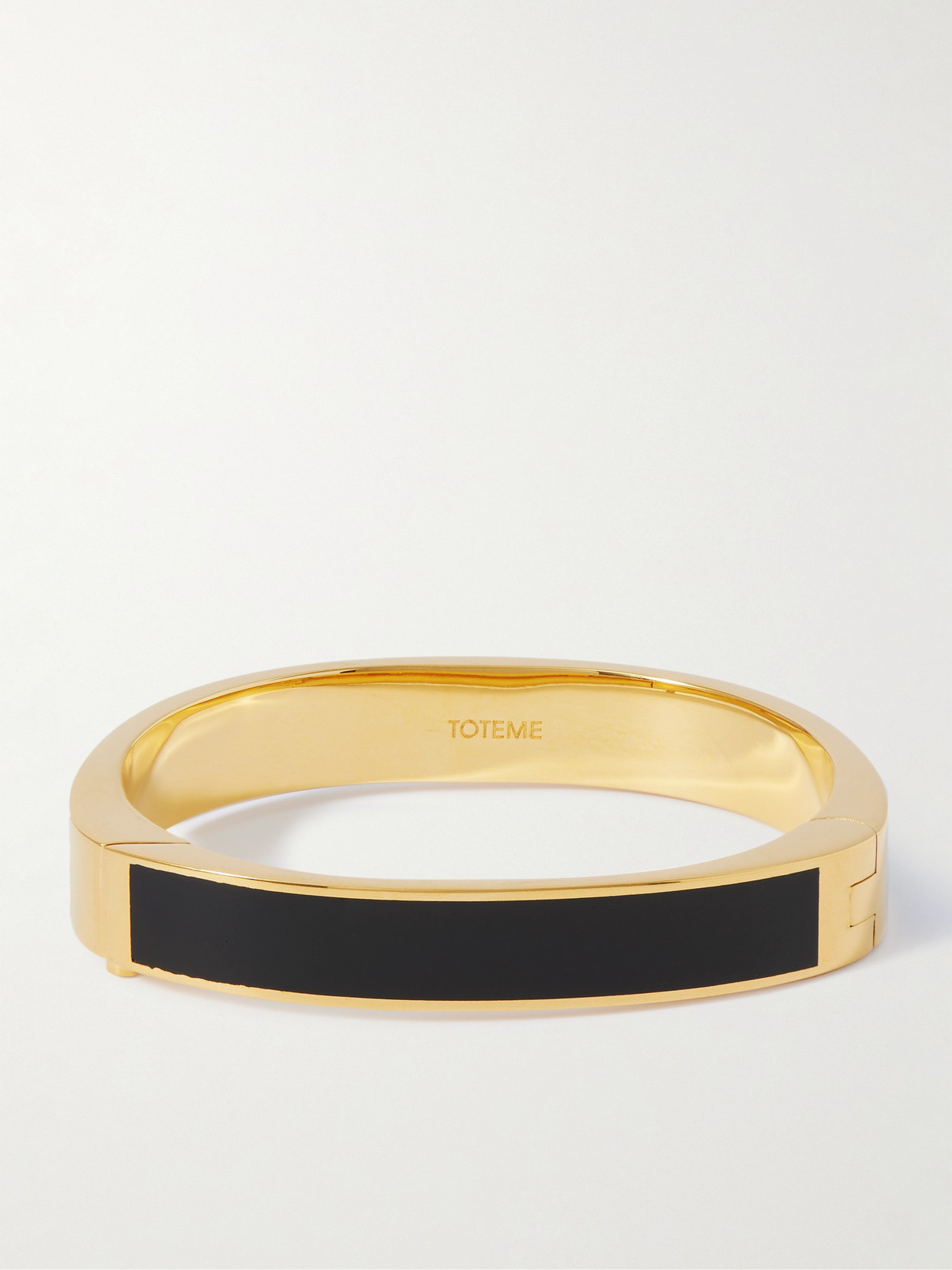 TOTEME - Signature Gold-tone And Enamel Bracelet - Black