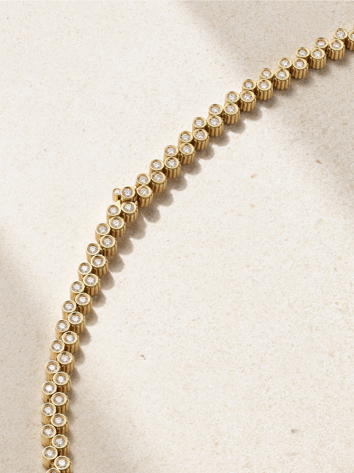 Viltier Clique Riviere 18-karat Gold Diamond Necklace In Gold