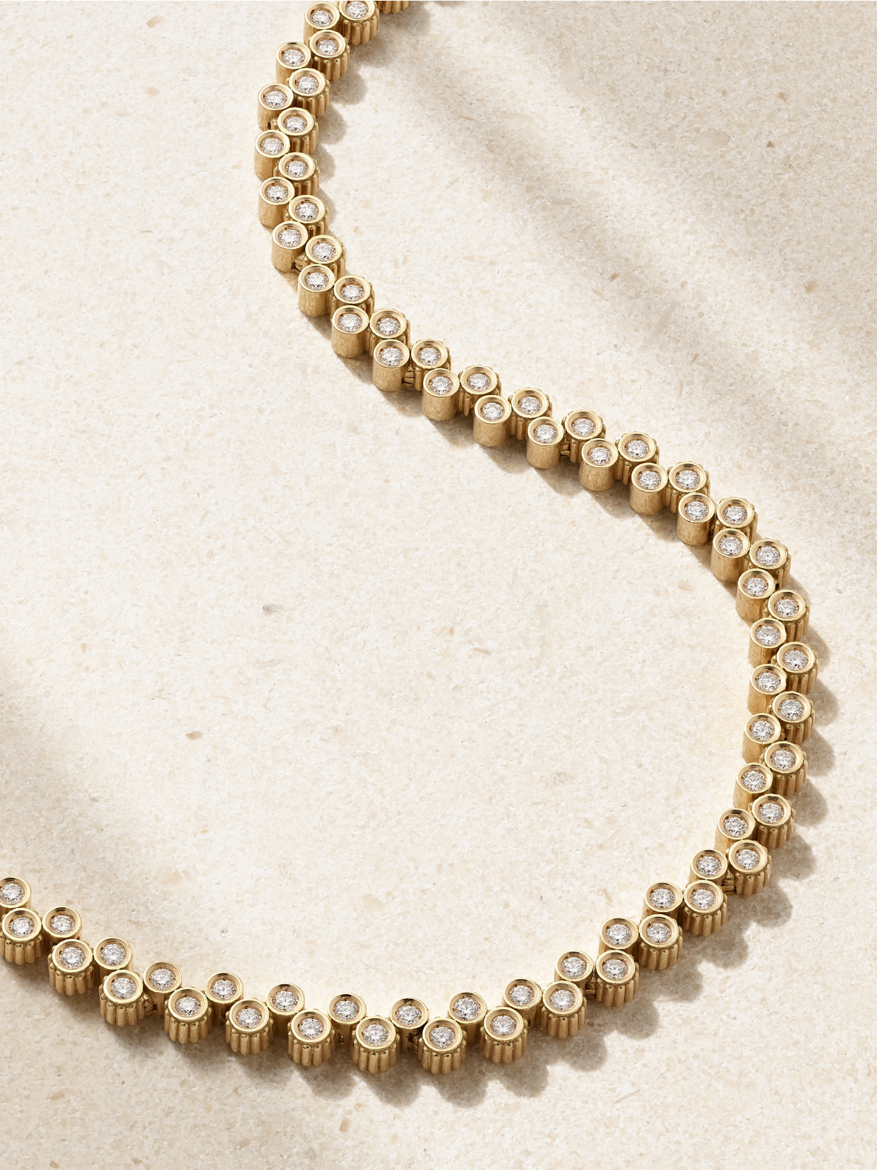 Viltier Clique Riviere 18-karat Gold Diamond Necklace In Gold