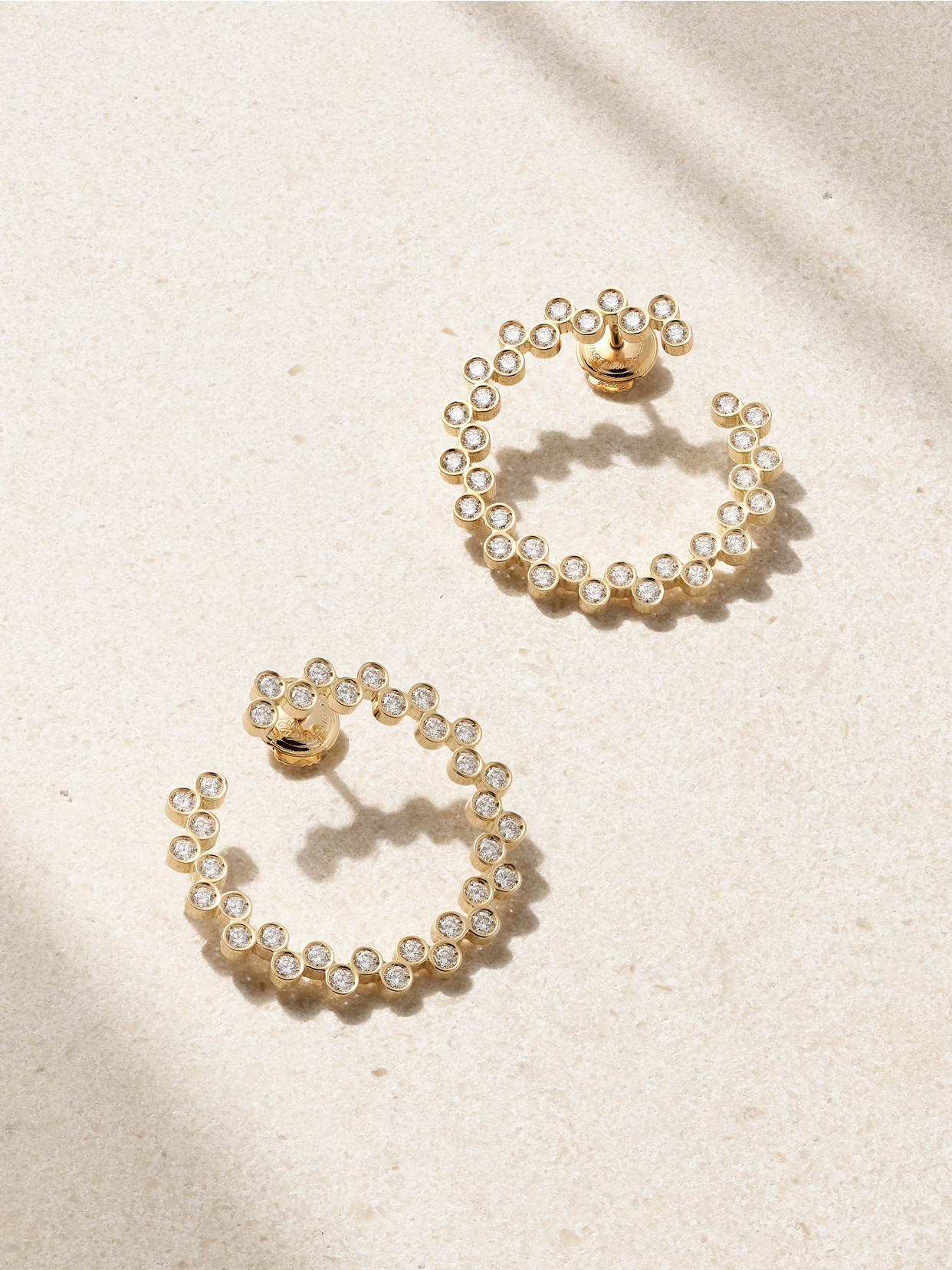 Viltier Medium Twist 18-karat Gold Diamond Earrings