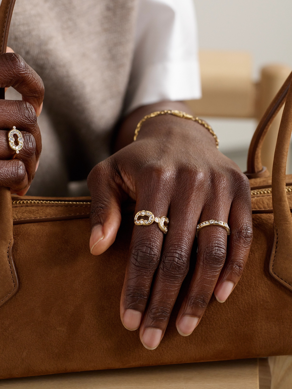 Viltier Rayon 18-karat Gold Diamond Ring In Gold