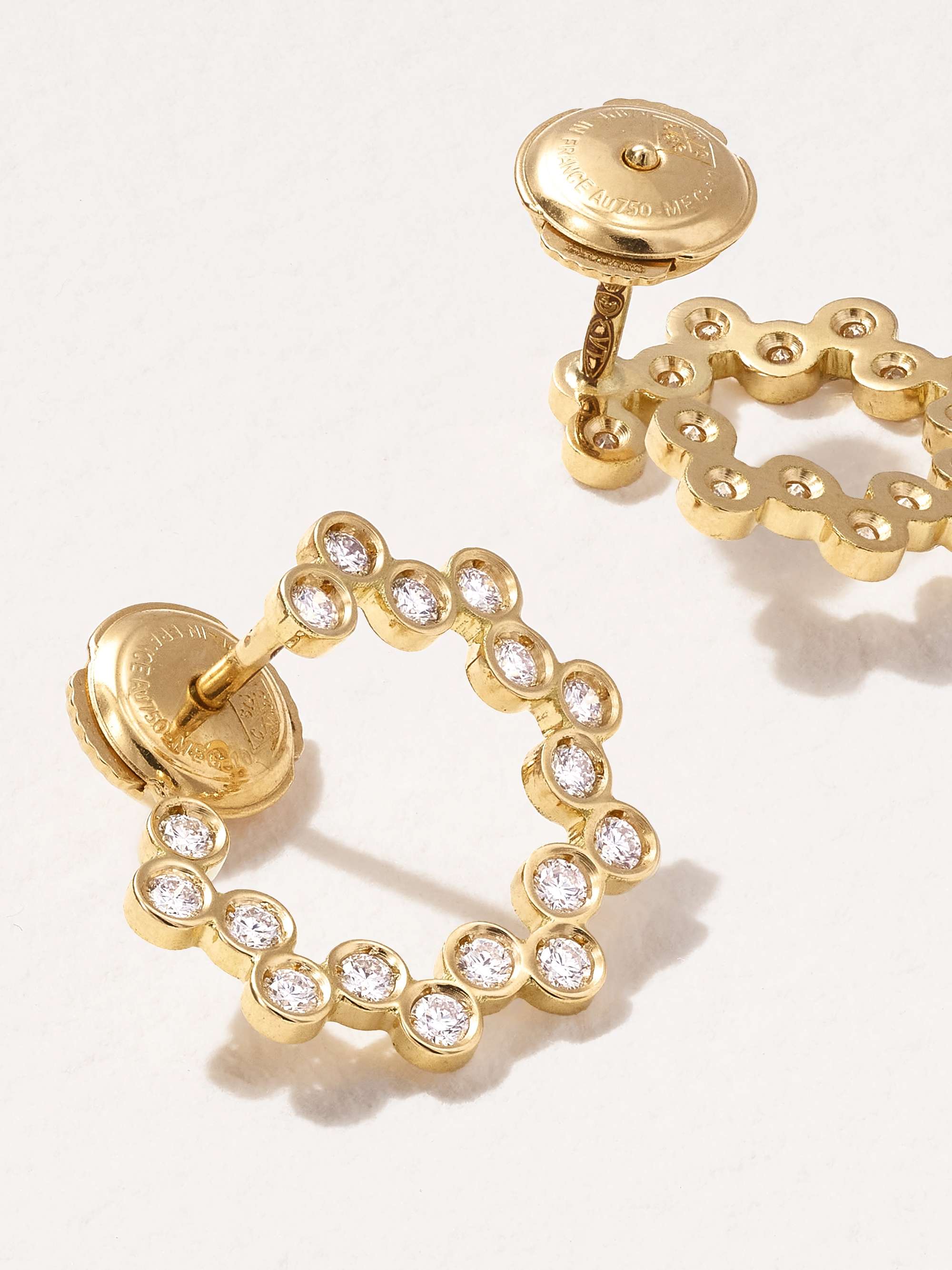 VILTIER Clique 18-karat gold diamond earrings